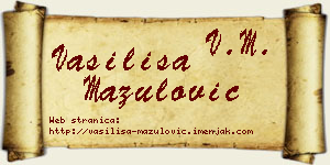 Vasilisa Mazulović vizit kartica